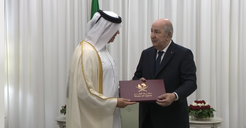 الرئيس تبون يستقبل سفير دولة قطر تميم بن حمد آل ثاني