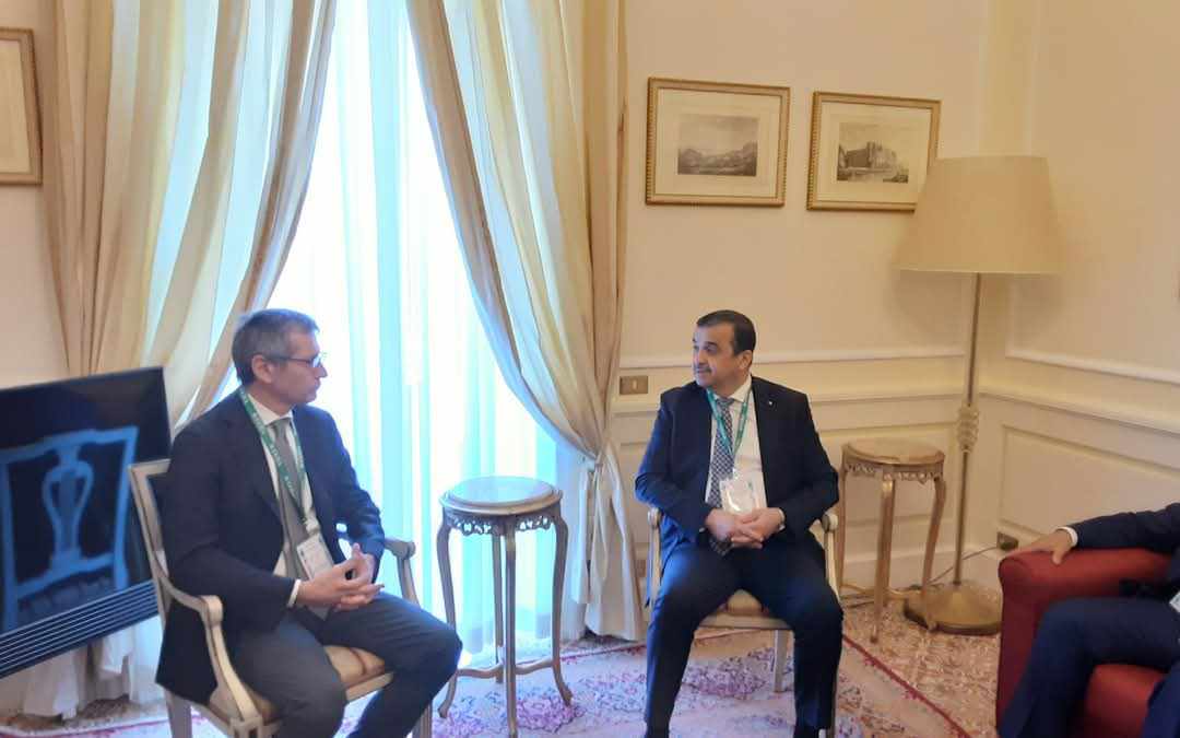 عرقاب يبحث فرص الشراكة في الطاقة مع شركة “إديسون” الإيطالية