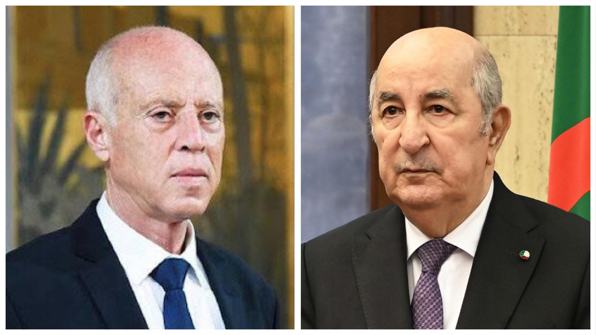 الرئيس تبون يتلقى تهاني العيد من نظيره التونسي قيس سعيد