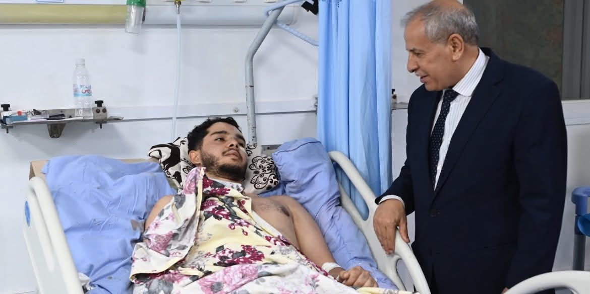 حشيشي يزور المصابين في حادث ملعب 5 جويلية