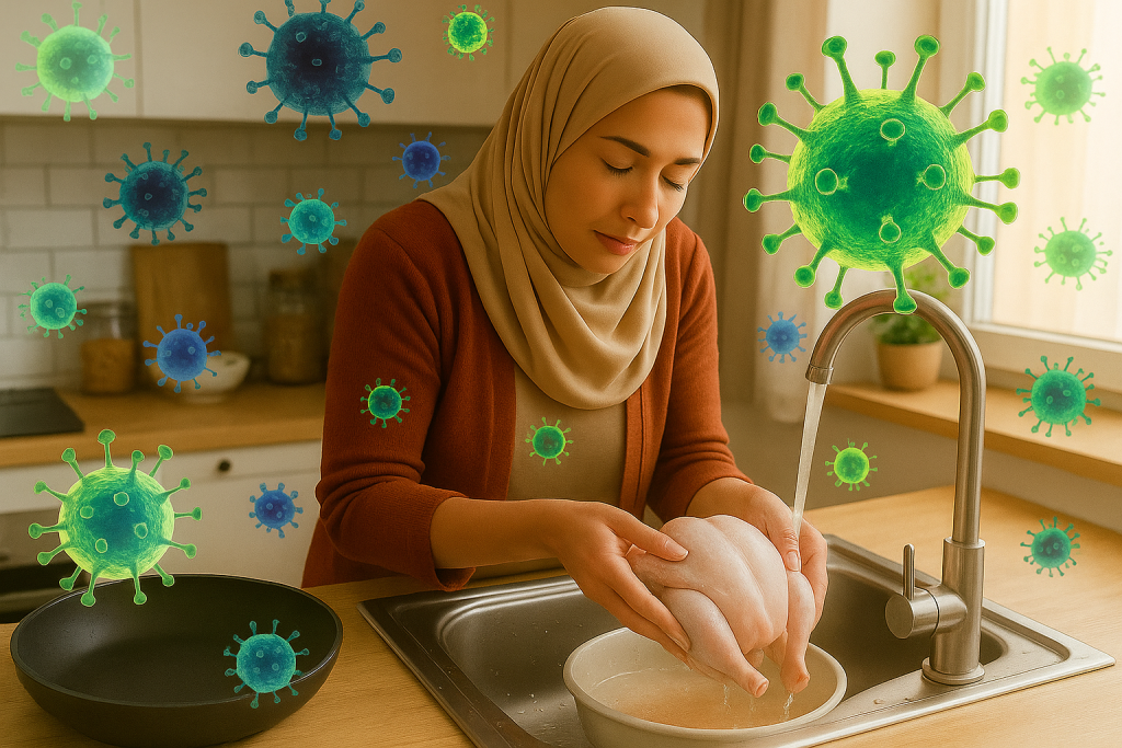 لماذا يحذر الخبراء من غسل الدجاج النيء قبل الطهي؟