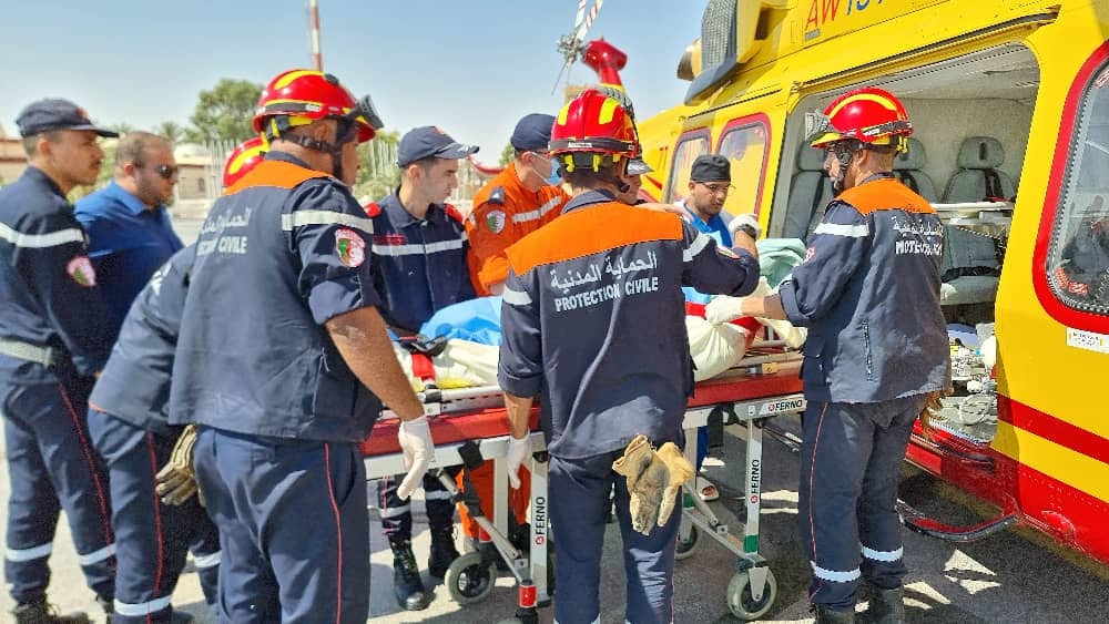 إجلاء جوي لمصاب بحروق من الوادي إلى مستشفى زرالدة