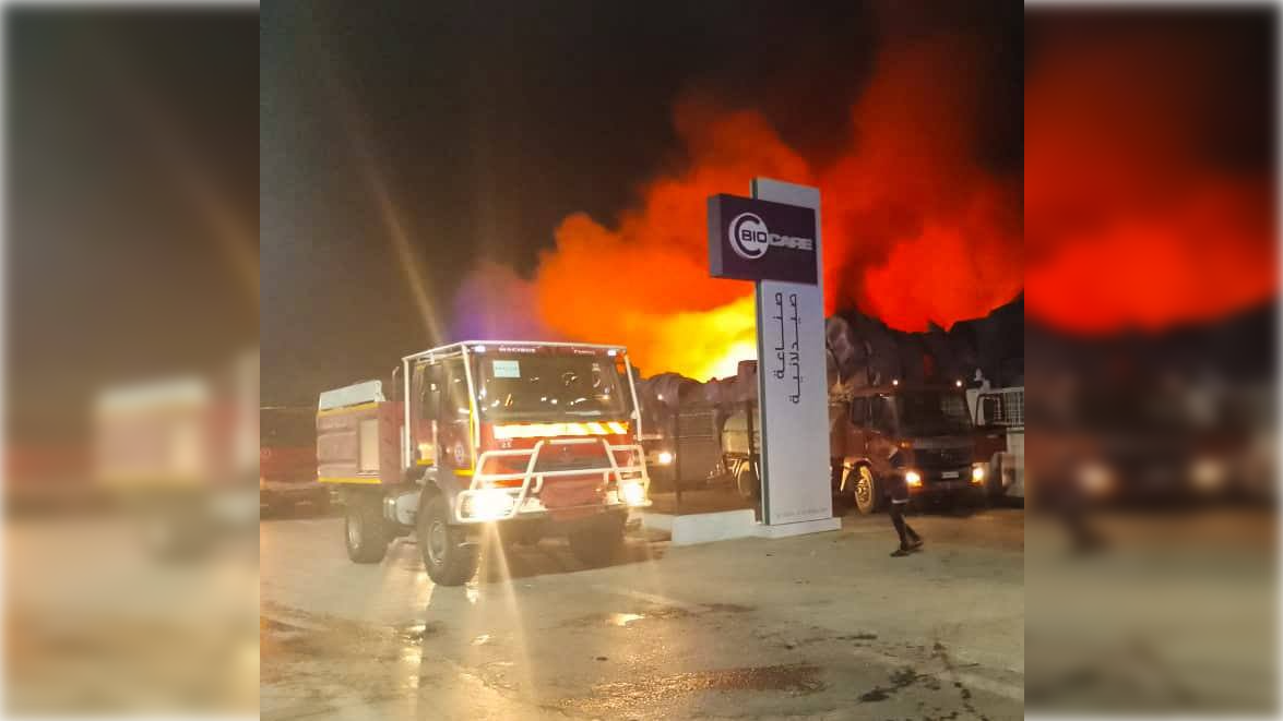 الطارف: اندلاع حريق في وحدة تعبئة بيوكير بسيدي قاسي
